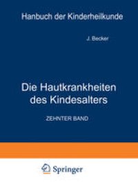 cover of the book Die Hautkrankheiten des Kindesalters