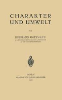 cover of the book Charakter und Umwelt