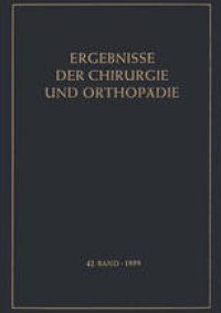 cover of the book Ergebnisse der Chirurgie und Orthopädie