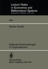 cover of the book Optimale Entscheidungen in Organisationen