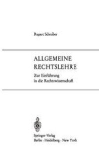 cover of the book Allgemeine Rechtslehre: Zur Einführung in die Rechtswissenschaft