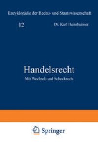 cover of the book Handelsrecht: Mit Wechsel- und Scheckrecht