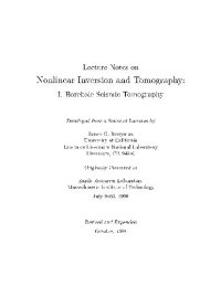 cover of the book Nonlinear inversion and tomography