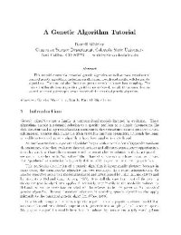 cover of the book A genetic algorithm tutorial