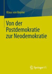 cover of the book Von der Postdemokratie zur Neodemokratie