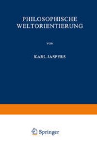 cover of the book Philosophische Weltorientierung