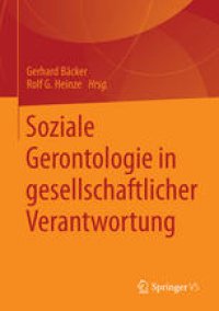 cover of the book Soziale Gerontologie in gesellschaftlicher Verantwortung