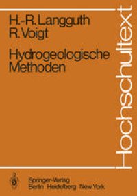 cover of the book Hydrogeologische Methoden