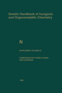 cover of the book N Nitrogen: Compounds with Nobel Gases and Hydrogen