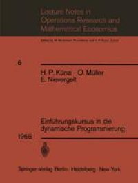 cover of the book Einführungskursus in die dynamische Programmierung