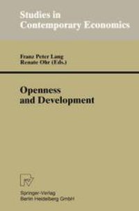 cover of the book Openness and Development: Yearbook of Economic and Social Relations 1996