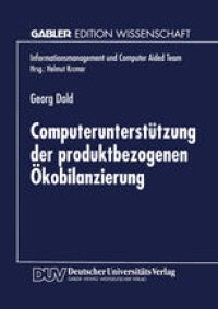 cover of the book Computerunterstützung der produktbezogenen Ökobilanzierung