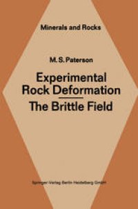 cover of the book Experimental Rock Deformation — The Brittle Field