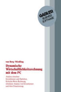 cover of the book Dynamische Wirtschaftlichkeitsrechnung mit dem PC