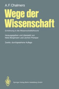 cover of the book Wege der Wissenschaft: Einführung in die Wissenschaftstheorie