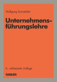 cover of the book Unternehmensführungslehre