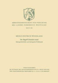 cover of the book Der Begriff Christlich-sozial: Seine geschichtliche und theologische Problematik