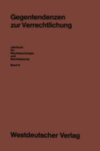 cover of the book Gegentendenzen zur Verrechtlichung