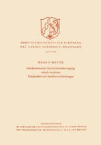 cover of the book Interkontinentale Nachrichtenübertragung mittels moderner Tiefseekabel und Satellitenverbindungen