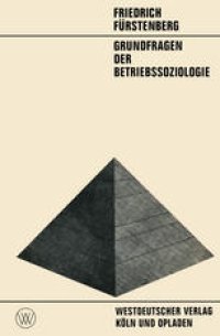 cover of the book Grundfragen der Betriebssoziologie