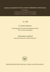 cover of the book Information und Kauf: Empirische Analyse der »Markttransparenz«