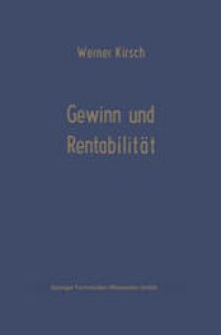 cover of the book Gewinn und Rentabilität