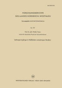 cover of the book Leitungsvorgänge in Halbleitern anisotroper Struktur