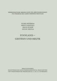 cover of the book Finnland — gestern und heute