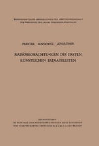 cover of the book Radiobeobachtungen des ersten künstlichen Erdsatelliten