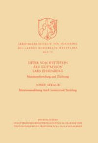 cover of the book Mutationsforschung und Züchtung / Mutationsauslösung durch ionisierende Strahlen