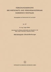 cover of the book Mikrobiologische Ultraschallwirkungen