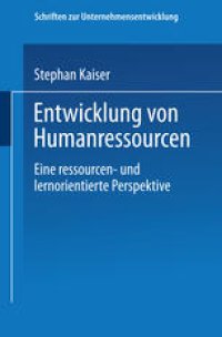 cover of the book Entwicklung von Humanressourcen: Eine ressourcen- und lernorientierte Perspektive