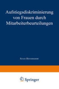 cover of the book Aufstiegsdiskriminierung von Frauen durch Mitarbeiterbeurteilungen