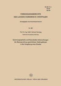 cover of the book Spannungsoptische und theoretische Untersuchungen der Beanspruchung geschichteter Gebirgskörper in der Umgebung einer Strecke