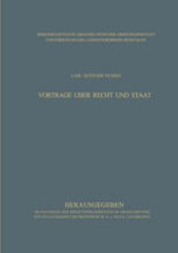 cover of the book Vorträge über Recht und Staat