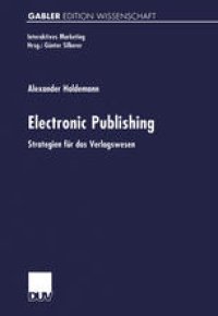 cover of the book Electronic Publishing: Strategien für das Verlagswesen