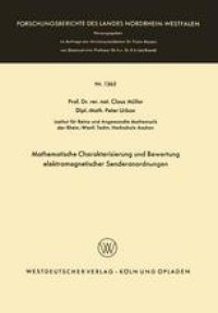 cover of the book Mathematische Charakterisierung und Bewertung elektromagnetischer Senderanordnungen