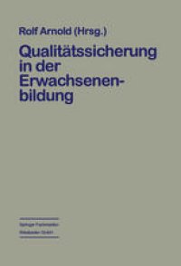 cover of the book Qualitätssicherung in der Erwachsenenbildung