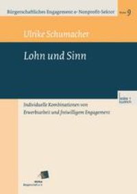 cover of the book Lohn und Sinn: Individuelle Kombinationen von Erwerbsarbeit und freiwilligem Engagement