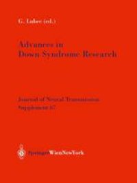 cover of the book Advances in Down Syndrome Research