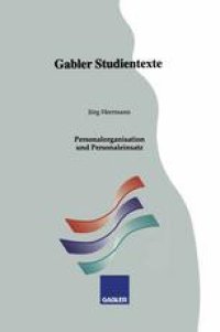 cover of the book Personalorganisation und Personaleinsatz