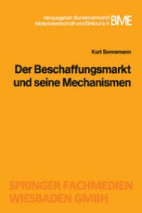 cover of the book Der Beschaffungsmarkt und seine Mechanismen