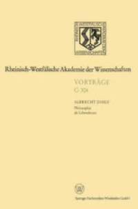 cover of the book Philosophie als Lebenskunst: 316. Sitzung am 16. Dezember 1987 in Düsseldorf