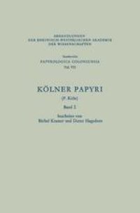 cover of the book Kölner Papyri