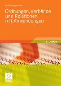 cover of the book Ordnungen, Verbände und Relationen mit Anwendungen: Studium