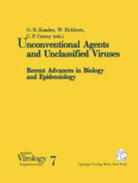 cover of the book Unconventional Agents and Unclassified Viruses: Recent Advances in Biology and Epidemiology