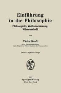 cover of the book Einführung in die Philosophie: Philosophie, Weltanschauung, Wissenschaft