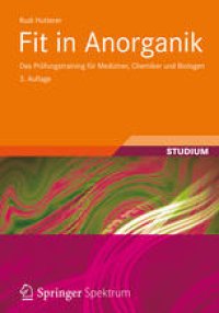 cover of the book Fit in Anorganik: Das Prüfungstraining für Mediziner, Chemiker und Biologen