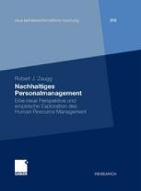 cover of the book Nachhaltiges Personalmanagement: Eine neue Perspektive und empirische Exploration des Human Resource Management