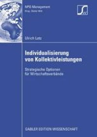 cover of the book Individualisierung von Kollektivleistungen: Strategische Optionen für Wirtschaftsverbände